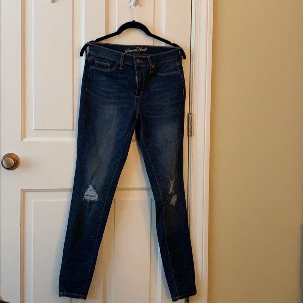 Universal Thread Dark Jeans Size 6 Ripped